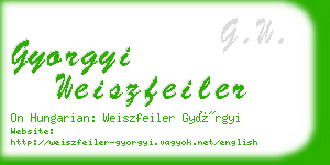 gyorgyi weiszfeiler business card